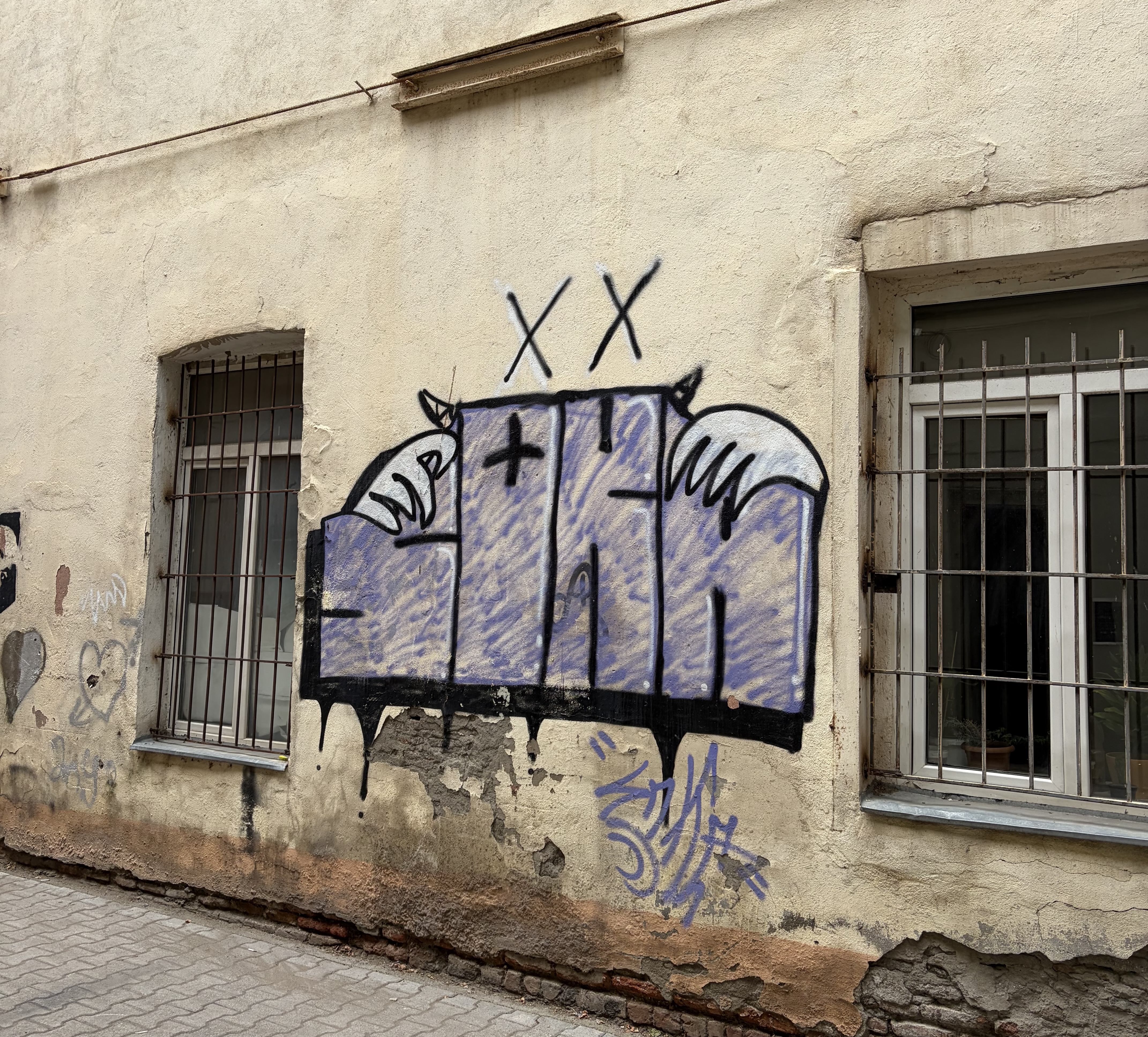 Urban street art between Aragveli and Avlabari in Tbilisi